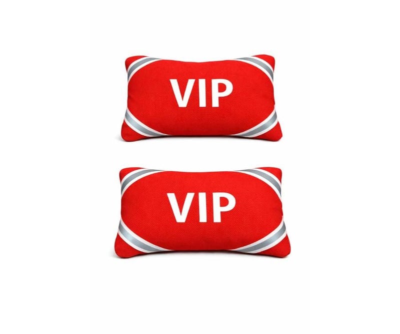 مسند رأس مكون من قطعتين بشعار VIP، تصميم أنيق، مريح للقيادة الطويلة